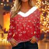Long Sleeve Shirts For Women Cute Tops Christmas Prints Tees Blouses Casual Plus Size Basic Tops Pullover
