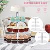 Akrylový stojan na cupcaky 3/4/5 vrstvý, Průhledná kulatá věž na svatební party, Vícevrstvý stojan na dezerty