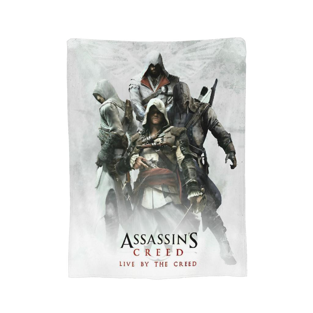 A-Assassins C-Creeds Blankets Coral Fleece Plush Breathable Lightweight Thin Throw Blanket for Bed Travel Bedding Throws