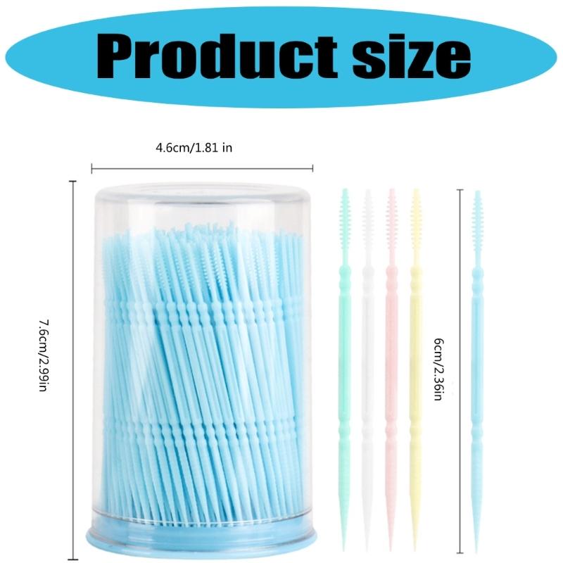Safe Toothpicks Two Head Design Fin Tip  Tooth Cleaners For Dental Care Travel Friendly Plastic Cleaning Tool 1pc