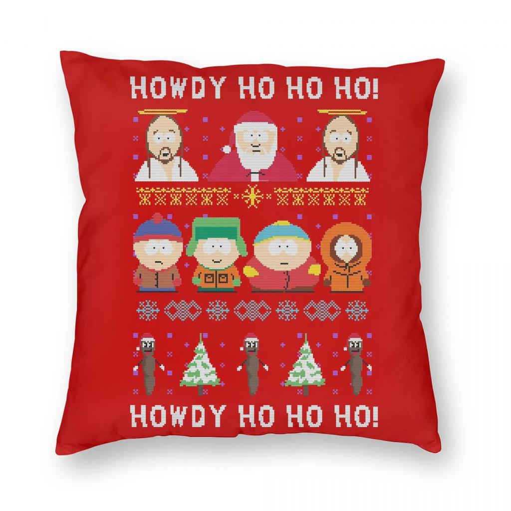 Mr Hankey Around The Christmas Tree South-Park Pillowcase Printed Fabric Cushion Cover Decorative Throw Pillow Case Cover Home