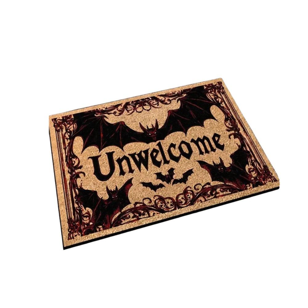 Crystal Velvet Halloween Unwelcome Floor Mat Gothic Style Decorative Door Mat Party