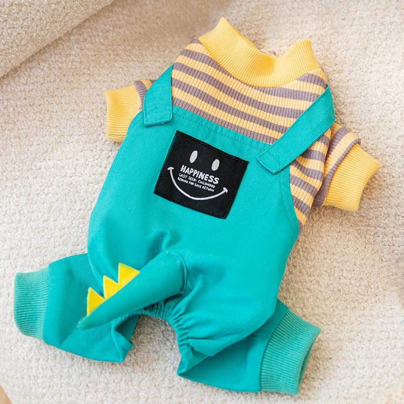 Four Seasons Four-legged Dog Clothing Denim Overalls Bigbear Teddy Small and Medium Puppy Cat Universal Pet Clothing