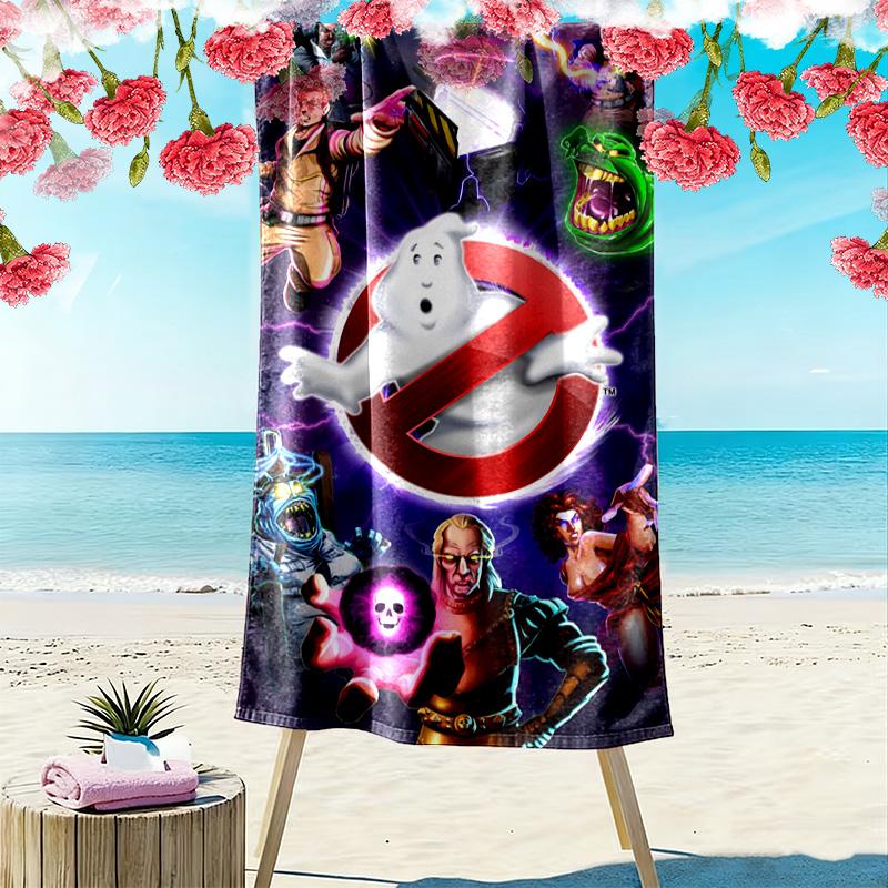 Ghost-busters Print Beach Towel, Large Soft Quick Dry Towel for Beach Camping Swimming