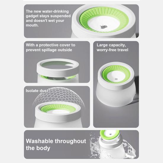 Pomalý dávkovač vody pro psy 1200 ml 600 ml Miska na vodu pro domácí mazlíčky proti rozlití Design s plovoucím diskem Bez nepořádku Dávkovač vody pro kočky psy