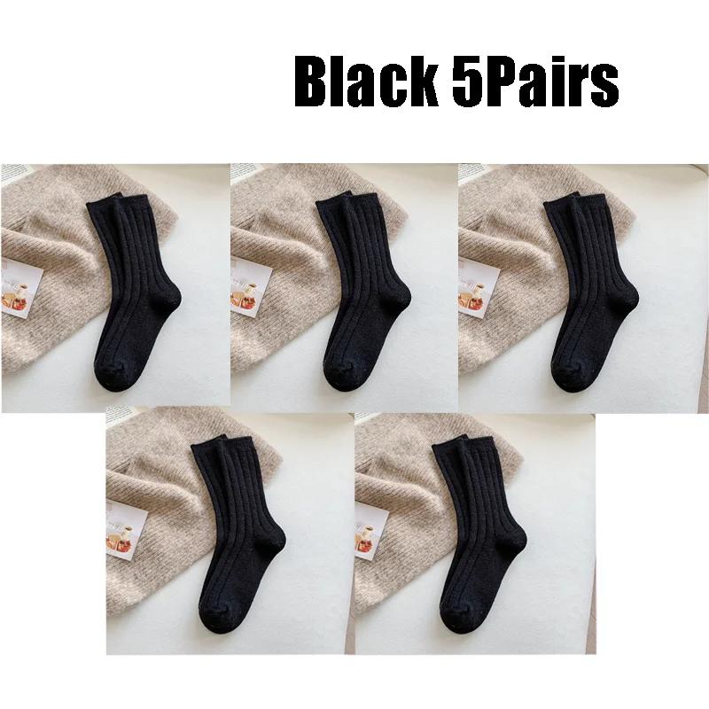 Novas meias de inverno femininas, meias de lã de caxemira, grossas, quentes, meias femininas, meias japonesas, moda harajuku, cor sólida, meias térmicas longas