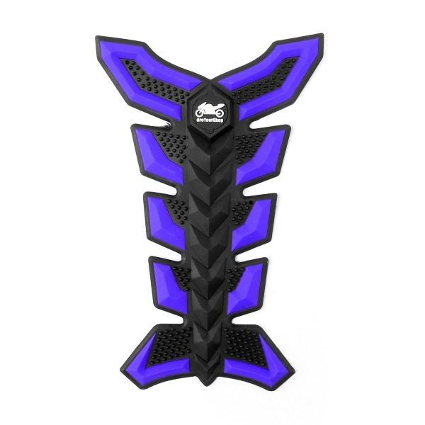 

Motorbike Rubber Tank Pad Protector Motorcycle Scratch Pad Blue Spine Sticker