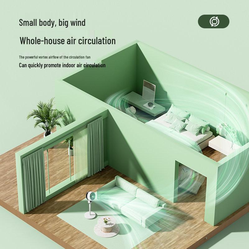 Camel Silent Circulation Fan: Compact Floor/Table Fan with Remote & High Wind Power