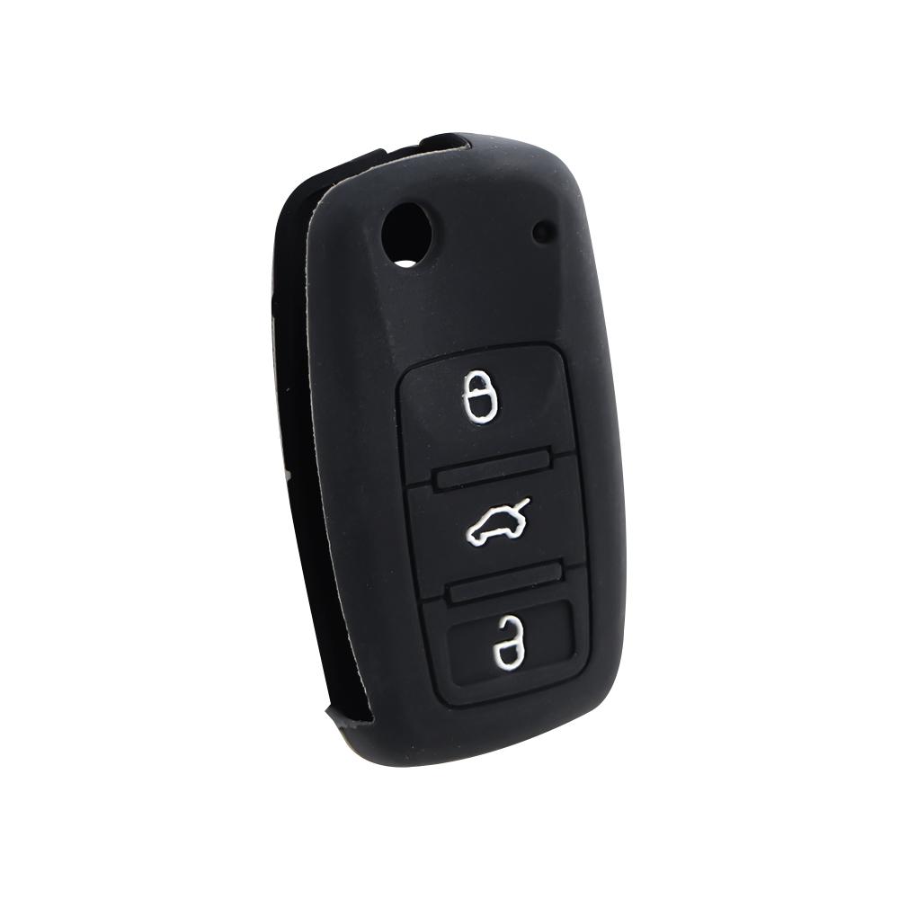 Car Key Case for Volkswagen VW POLO Tiguan Passat B5 B6 B7 Golf Beetle Bora Silicon for Skoda Octavia Key Cover Shell Protector