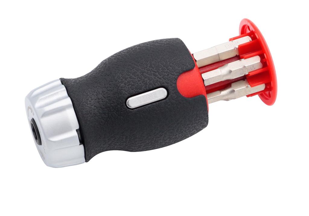 TONE Jeu de tournevis courts à cliquet avec chargeur RSDM6S Largeur de l'embout sur les plats Contenu 7 éléments 6,35 mm