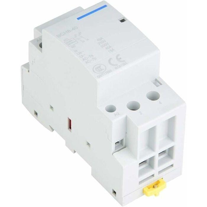 Contacteur modulaire AC 2P 2NO 40A 230V - montage rail DIN 35 mm