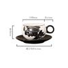 Vintage Floral Pattern Ceramic Mug Dish Set Afternoon Tea Coffee Cup Milk Cup Juice Cup Home Breakfast Cups Tea Cups Water Cups