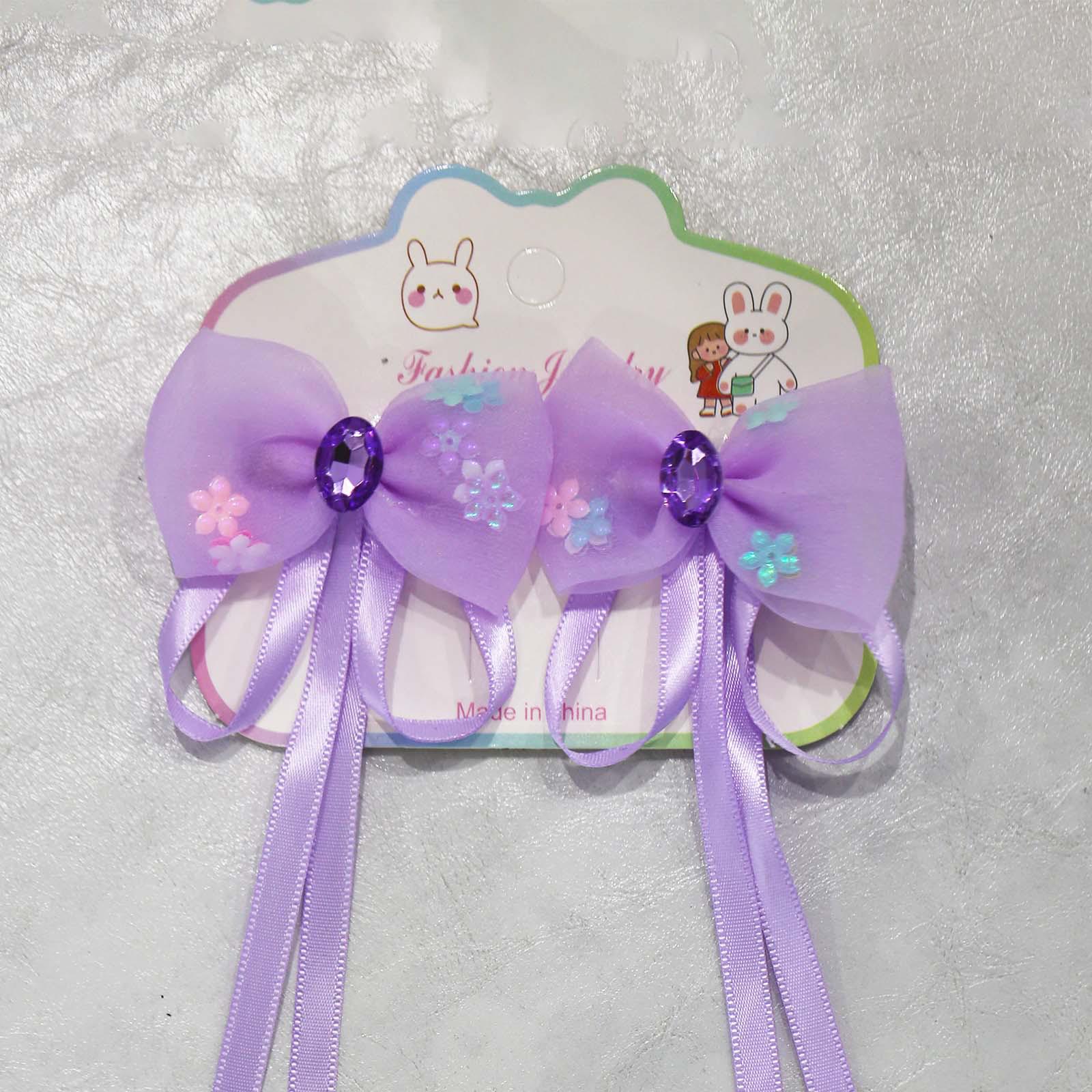 

Весеннее ханьфу, бант, головной убор: Милая принцесса сетчатая лента заколка для волос для девочек.