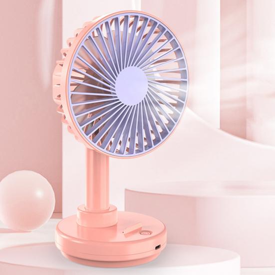 Rotating Desk Fan with 3 Speeds USB Charging Portable Cooling Fan for Office Home Wide-Angle Air Circulation Quiet Summer Gadget