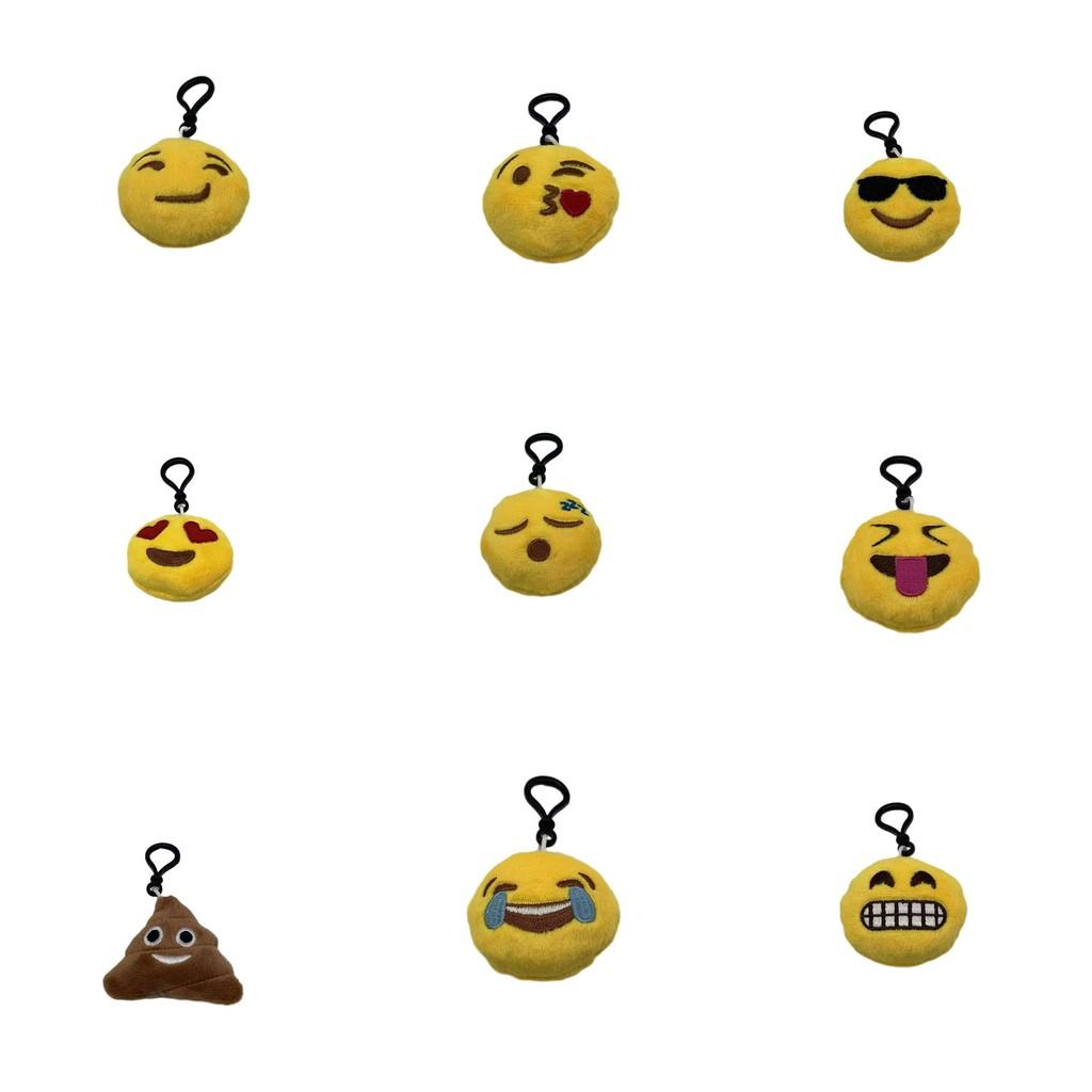 Keychain Plush Emoji Doll Short Cute Facial Expressions Accessories Pendant