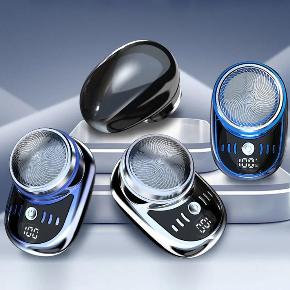 Mini Portable Electric Shaver Wireless Charging Travel Razor 1PC Detachable Facial Beard Hair Trimmer