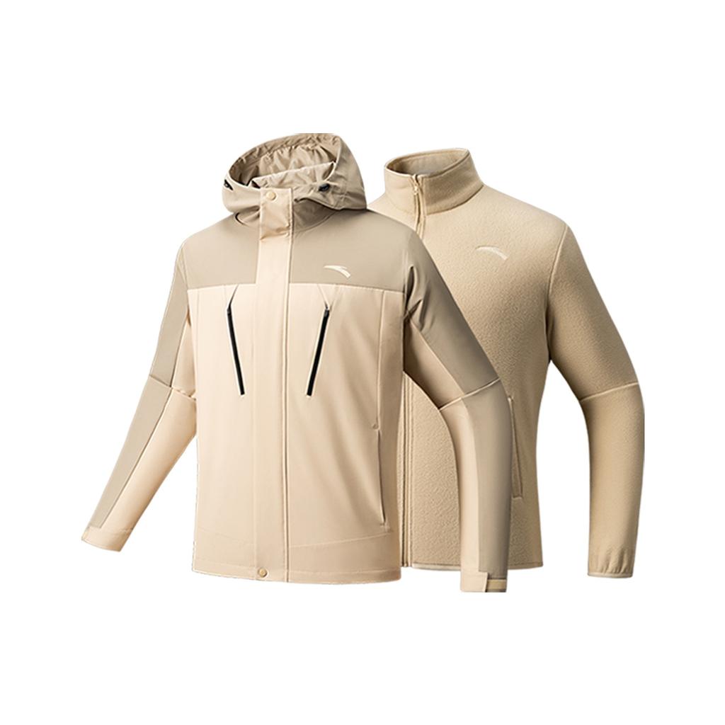 Anta Outdoor Series Simple Comfortable Versatile Casual Hooded Waterproof Jacket Men Jacket 952546610-1