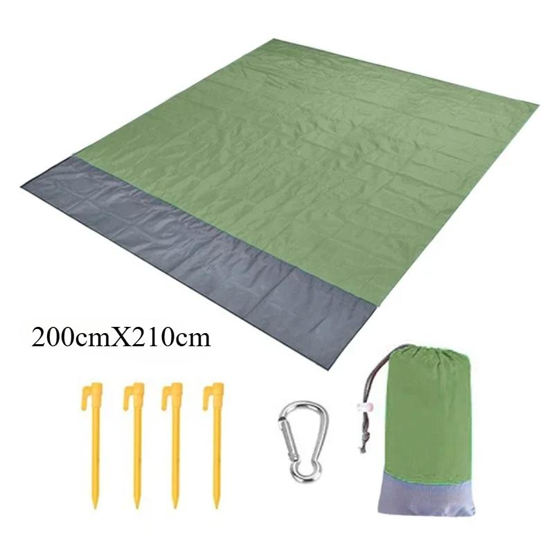 200x210cm Waterproof Pocket Beach Mat Folding Camping Sand Free Blanket Mattress Portable Lightweight Mat Outdoor Picnic Mat