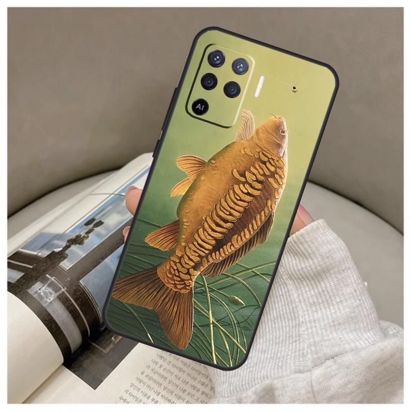 Chub Carp Fish Case For Oppo A16 A76 A96 A60 A98 A58 A78 A18 A38 A80 A40 A77 A57 A17 A74 A54 A94 A15 A5 Pro