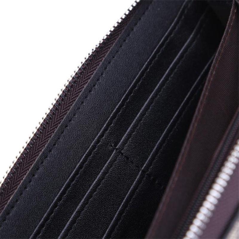 Portofele Lungi Carouri pentru Bărbați Design Vintage Portofel cu Fermoar Portcard Portofele