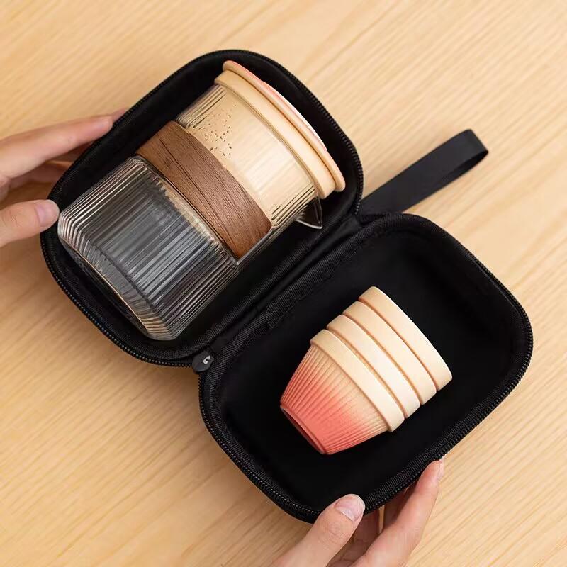 Portable Travel Tea Set Small Set Simple Outdoor Teapot Teacup Simple Modern Women'S Camping Express Cup
