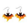 Bat Halloween Earrings Spider Pumpkin Dangle Earrings Creative Cute Ghost Ear Studs  Unisex