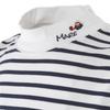 Sinacova Long Sleeve Cotton High Captain America Embroidered Anchor Size L X 24220030 Men's T-Shirt, 100% Jersey, Neck, Striped, Patch, (White Navy),