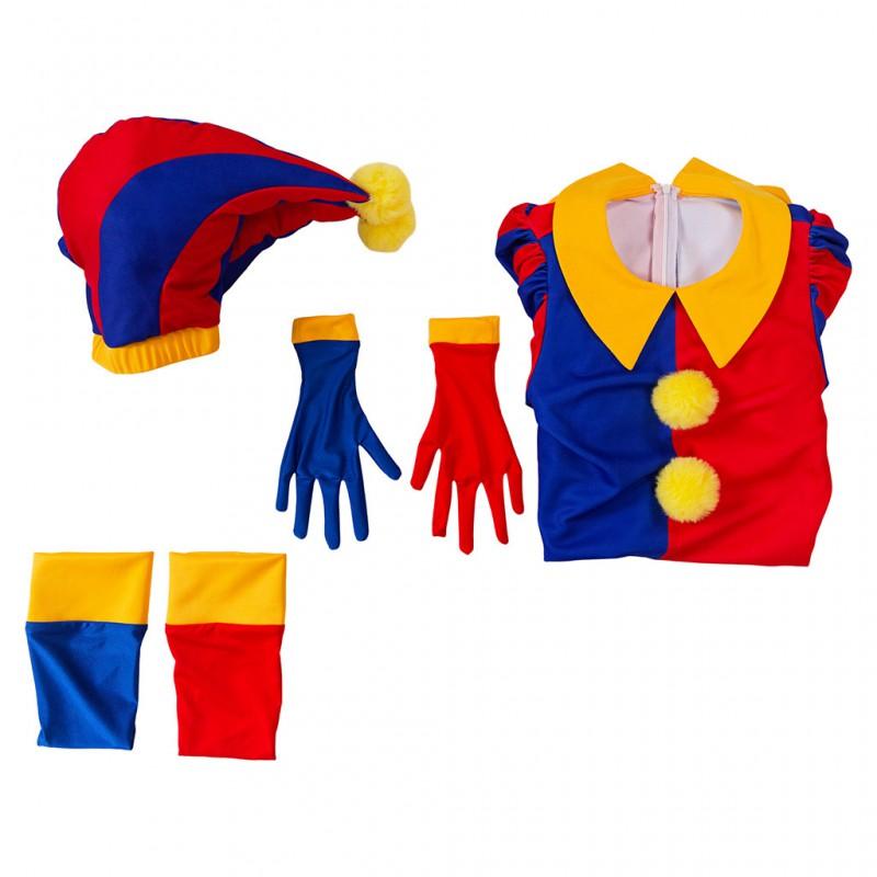 Amazing Digital Circus Cosplay Costume Pomni Jumpsuit Mask Halloween Party Outfit Anime Clothes