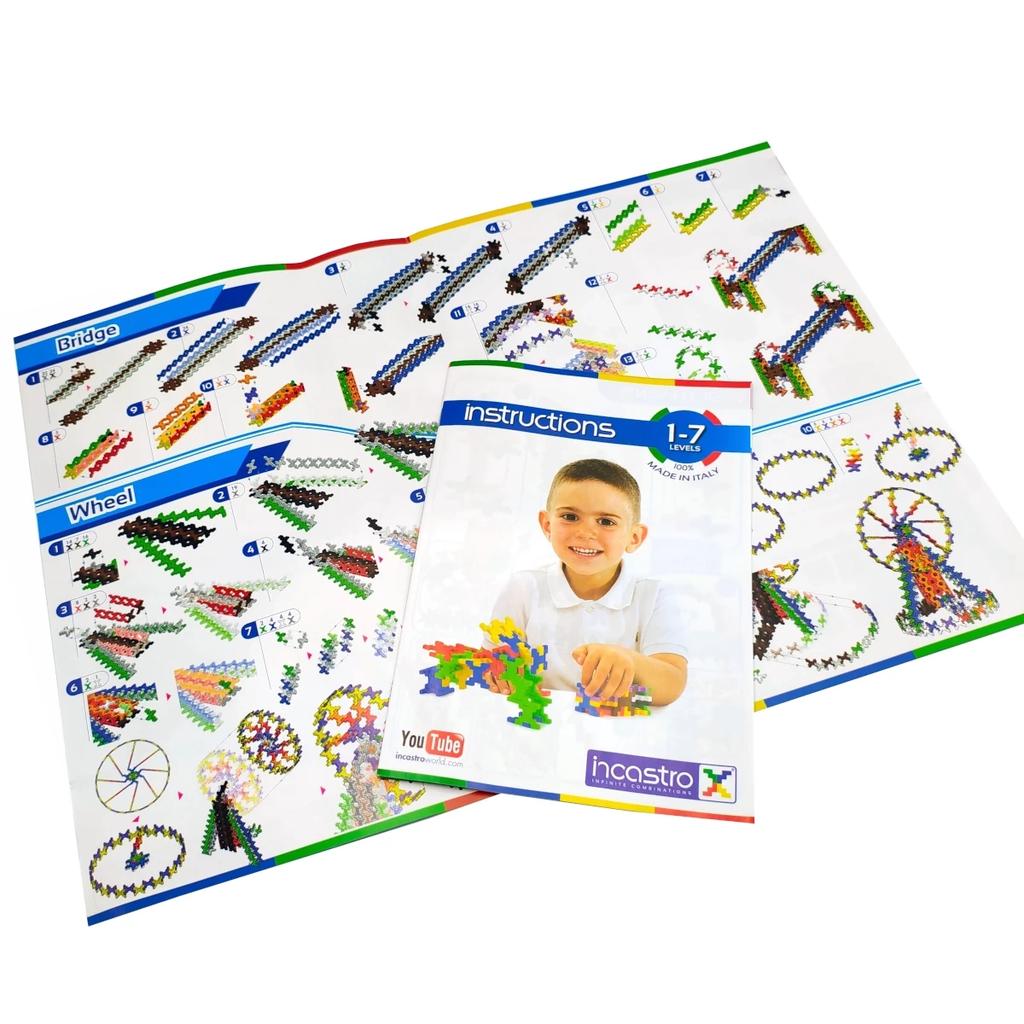 Klocki Konstrukcyjne Incastro Colors 3W1 Kolorowe 250 Elementów 4+