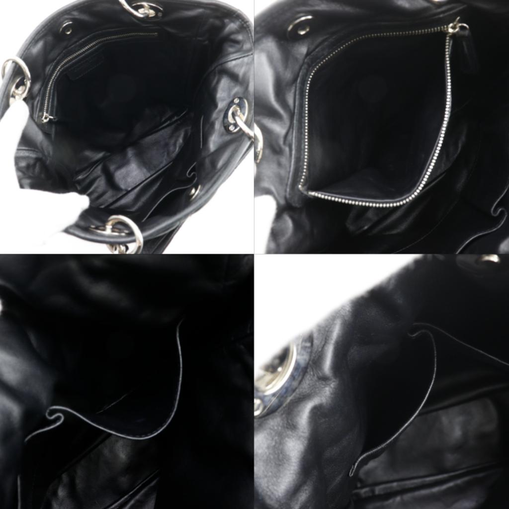 Dior Lady Dior Tote Bag Canage Chain tote black lambskin Women Used