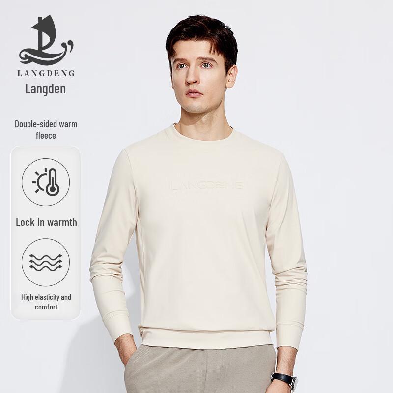 Men s Double-Sided Fleece Round Neck Thermal T-Shirt 2XL