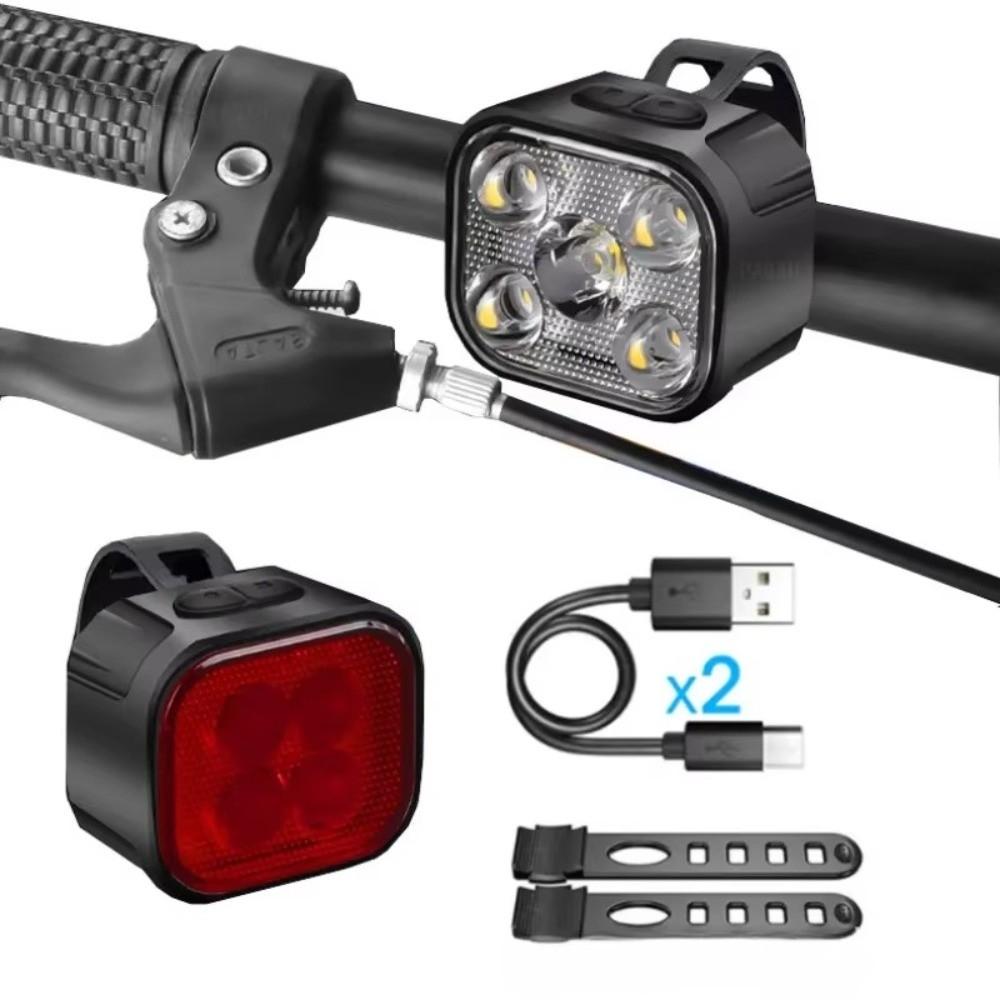 Waterproof LED Bike Light Combo Cycling Safety Lights  Night Commuting Cycling