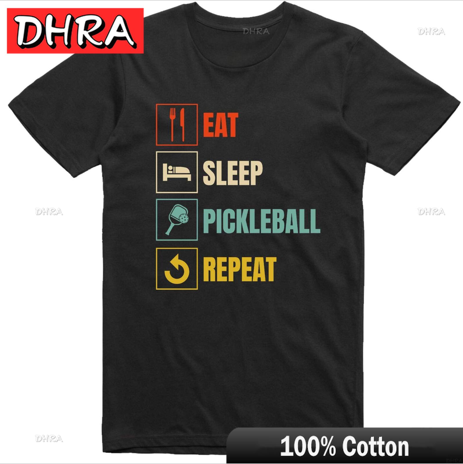 

Unisexs Funny TShirt Eat Sleep Pickleball Repeat Logo Regular Fit 100 Cotton Tee Edgy Clothing Tshirts for Women TShirt Adult 3XL