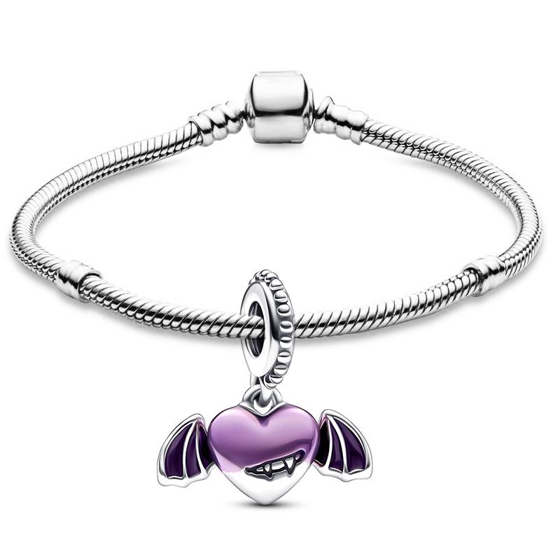 Breloques fantôme chauve-souris citrouille d'halloween, pendentif en perles avec breloques, bijoux pour femmes et enfants, haute qualité