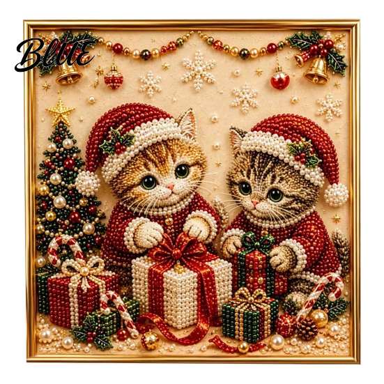 Craft Kits for Art DIY Pearl Painting Cat Faux Teens Xmas Kit Festive Christmas Decorative