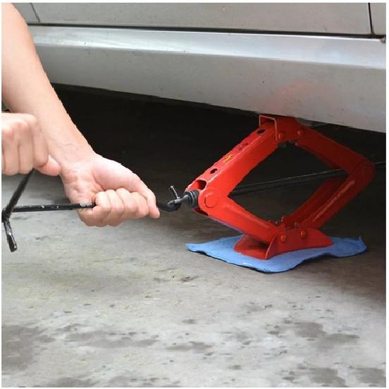 Car Jack Hand Crank Wheel Spanner Handle For Scissor Car Lift Foldable Tool