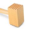 Wooden Duals Sided Meat Tenderizer for Professional Home Cooking Wood Knocking Hammer with Nonslip Handle
