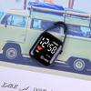 Square LED Heart Keychain Watch - Portable Youth Pendant with Night Light