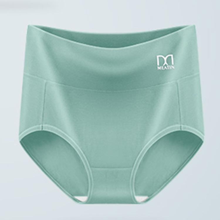 Four Seasons Mei Ya High Waist Cotton Women's Panties - Antibacterial Crotch, Hip Lifting, Abdomen Shaping Triangle Design.