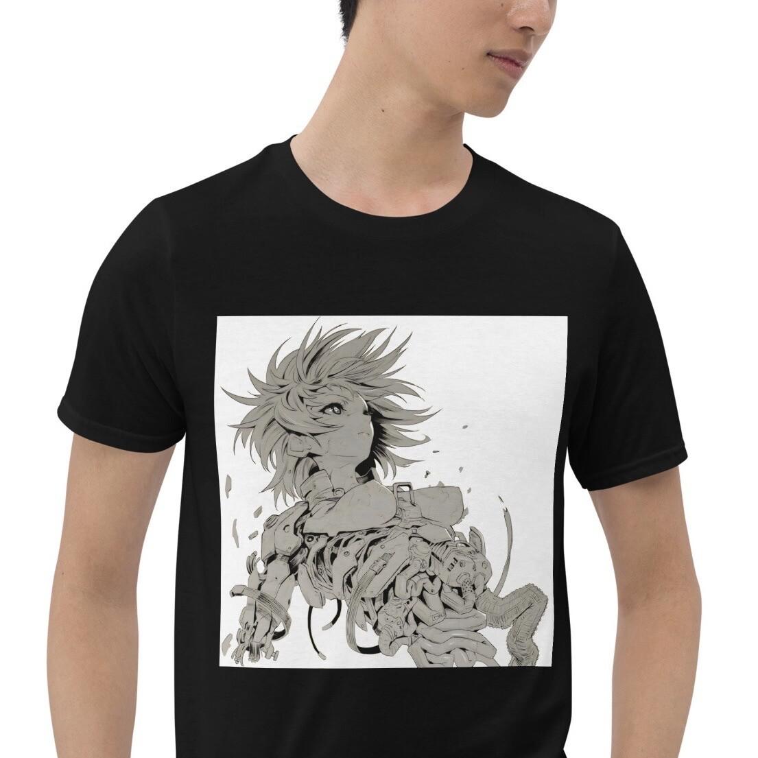 Anime Robot Girl Kawaii Harajuku Android Short-Sleeve Unisex T-Shirt Mens Womens Tees Top S