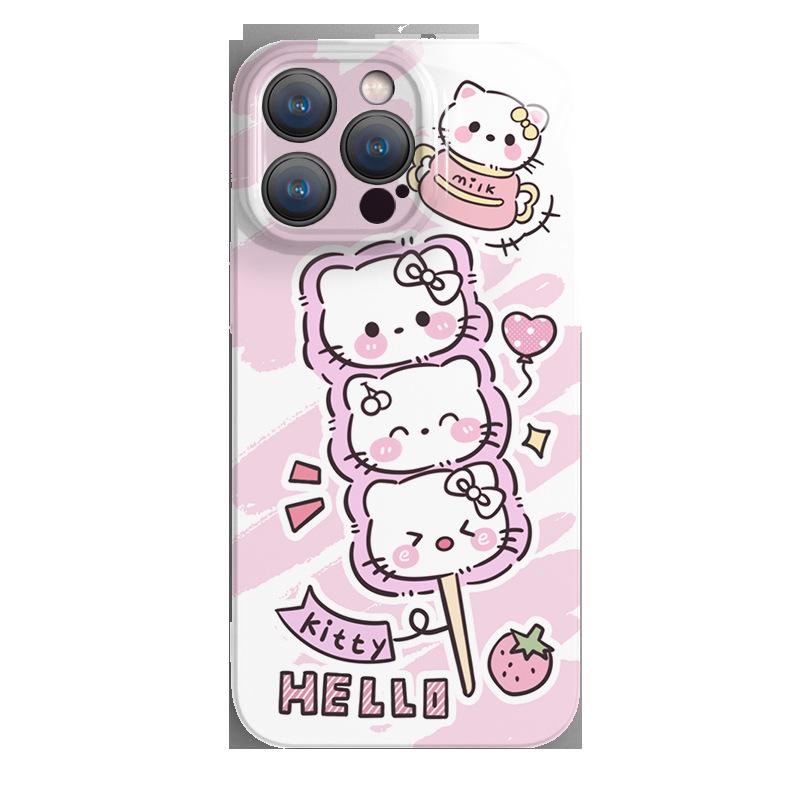 Applicable to iphone11promax apple 11 huawei mobile phone case 11 red rice kulo fun eating barbecue Sanrio