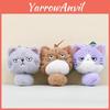 Cute Cat Plush Toy Keychain With Pp Cotton Stuffing For Bag Accessories