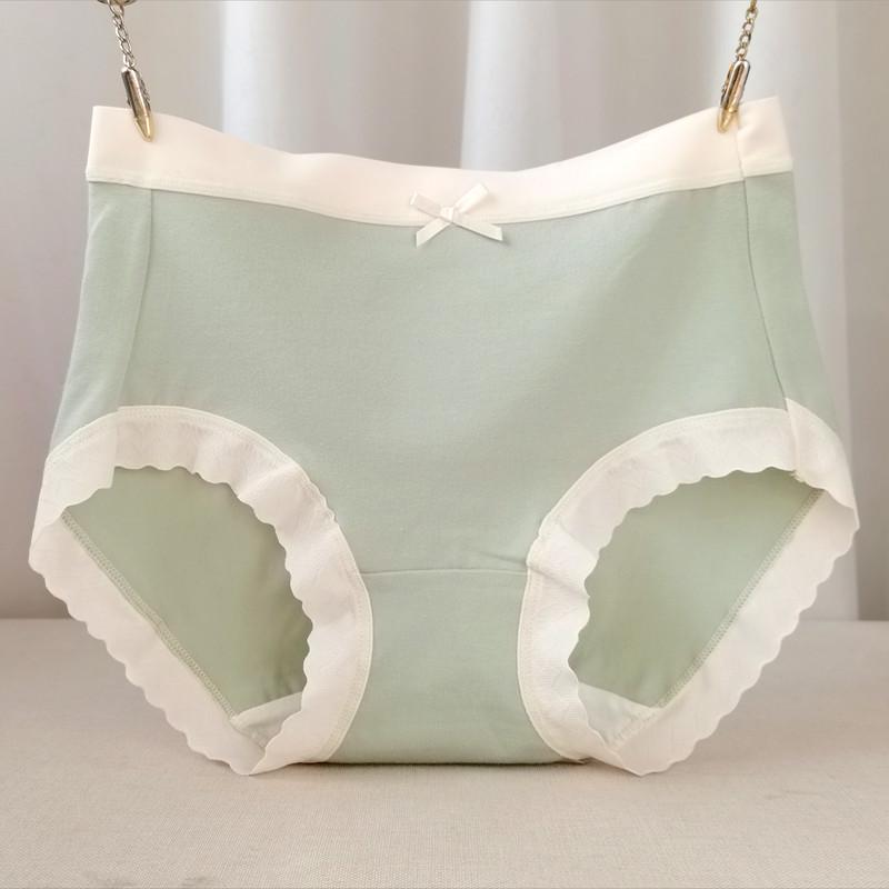 Plus Size Pure Cotton Women's Mid-High Waist Antibacterial Underwear for Autumn/Winter
