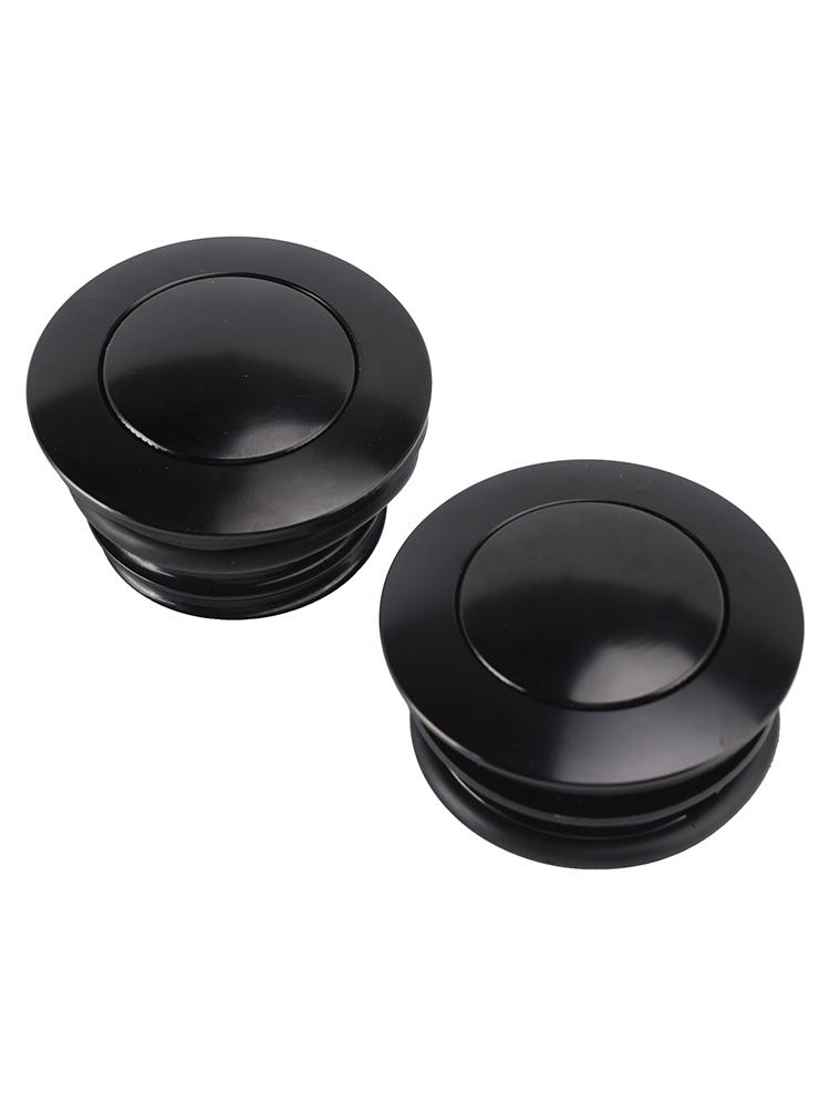 Schwarzes Pop-Up-Tankdeckel-Set mit Entlüftung für Softail Dyna Road King FXR 1982-2010