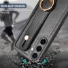 For Samsung Galaxy S25+ Case Wristband Kickstand Leather+PC+TPU Phone Cover with Bottle Opener