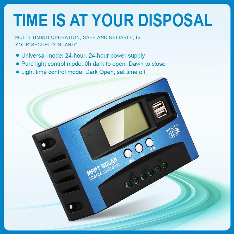Cross-border Solar Controller: 12/24V Auto Identification MPPT for Photovoltaic Power Charging