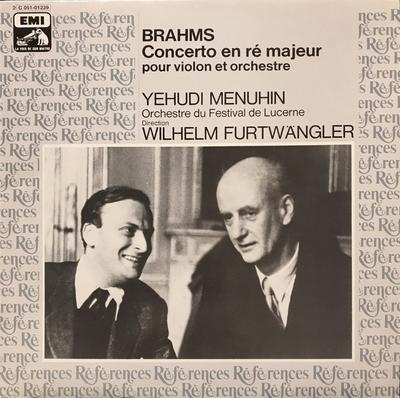 LP Record YEHUDI MENUHIN WILHELM FURTWNGLER  Brahms Concerto In D Major 2C05101239 LA VOIX DE SON 1950 France Classical Used