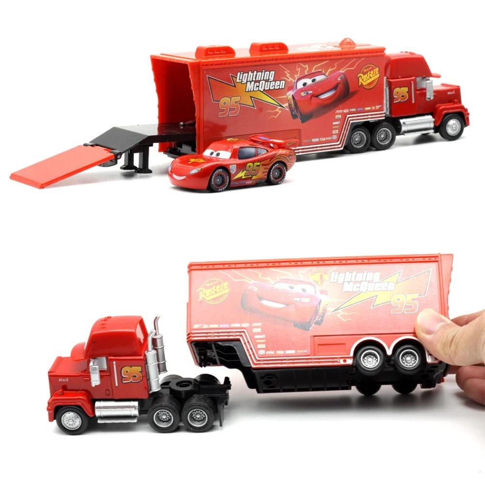 Cars 2 Disney Pixar Racing 3 1 Toy Lightning McQueen Chick Hicks' Hauler The King's Hauler Collection Die Metal Model kids Gift