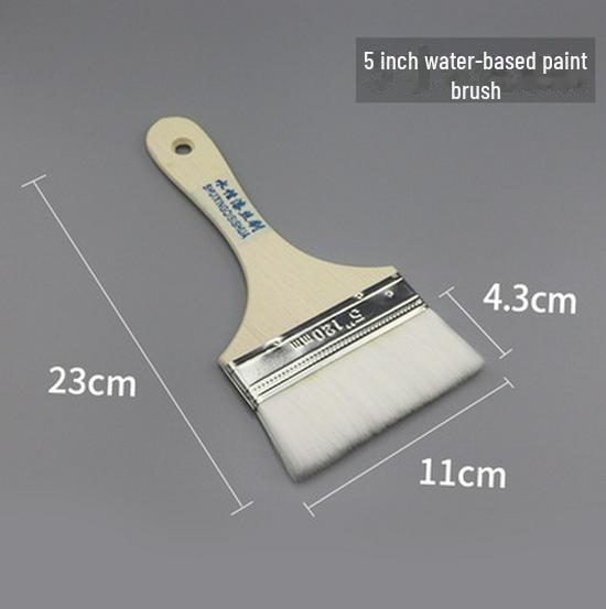 Water-Based Wool Brush with Wooden Handle for Home Improvement and Latex Paint Applications