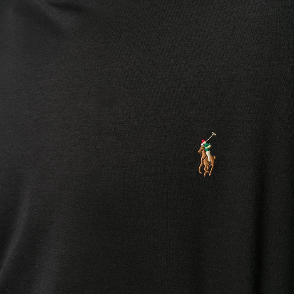 Polo Ralph Lauren Solid Logo High Neck Long Sleeve T-Shirt Men Tops Black 710760126-001